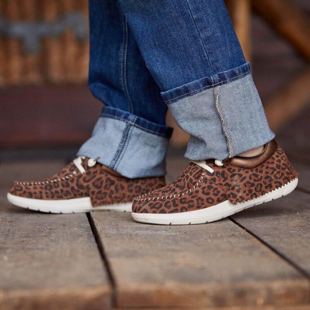 Ariat Fringe Hilo's- Warm Leopard **NWT**